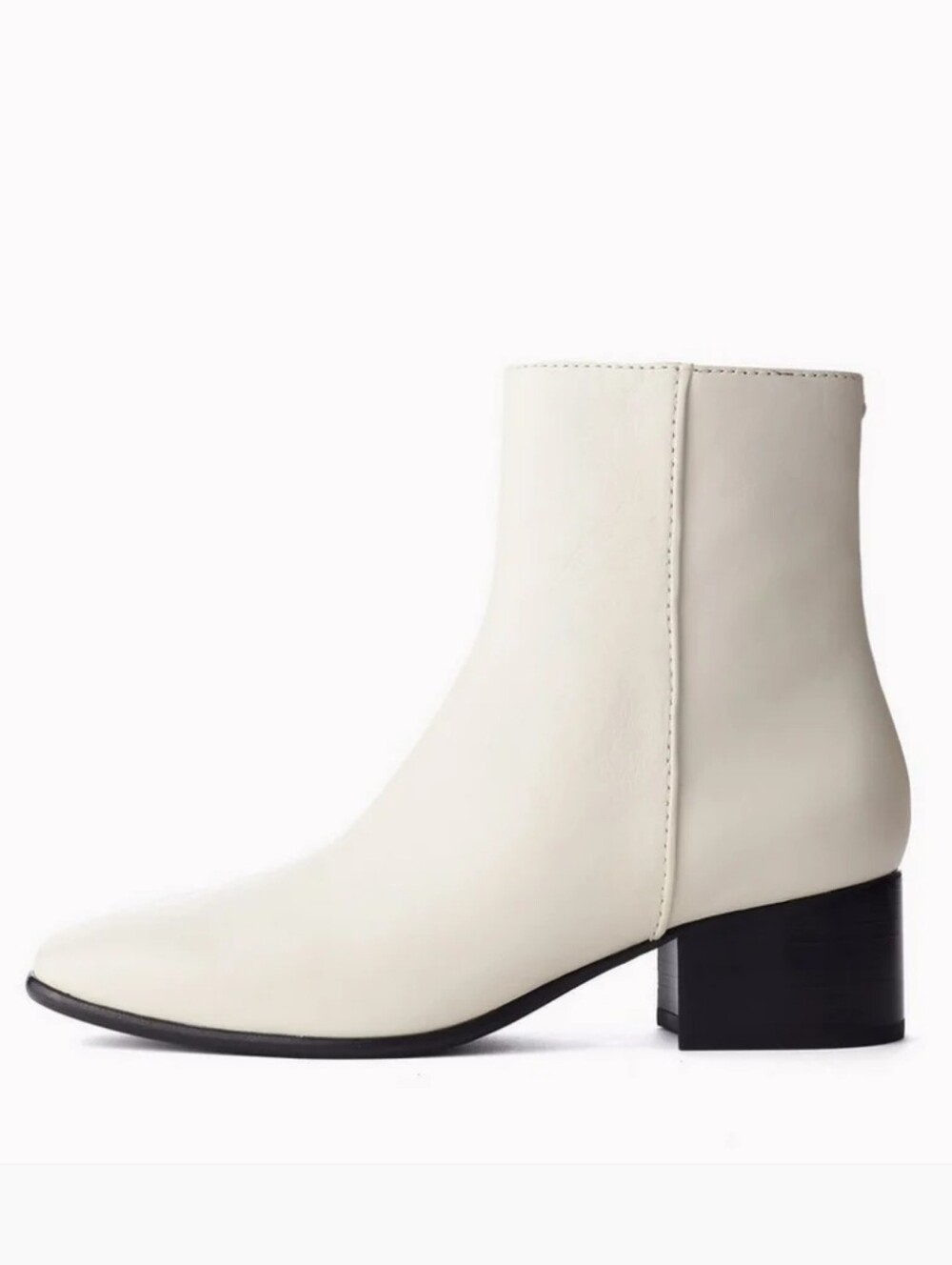 Rag And Bone Aslen Square Toe, Heeled Mid Boot In Antique White